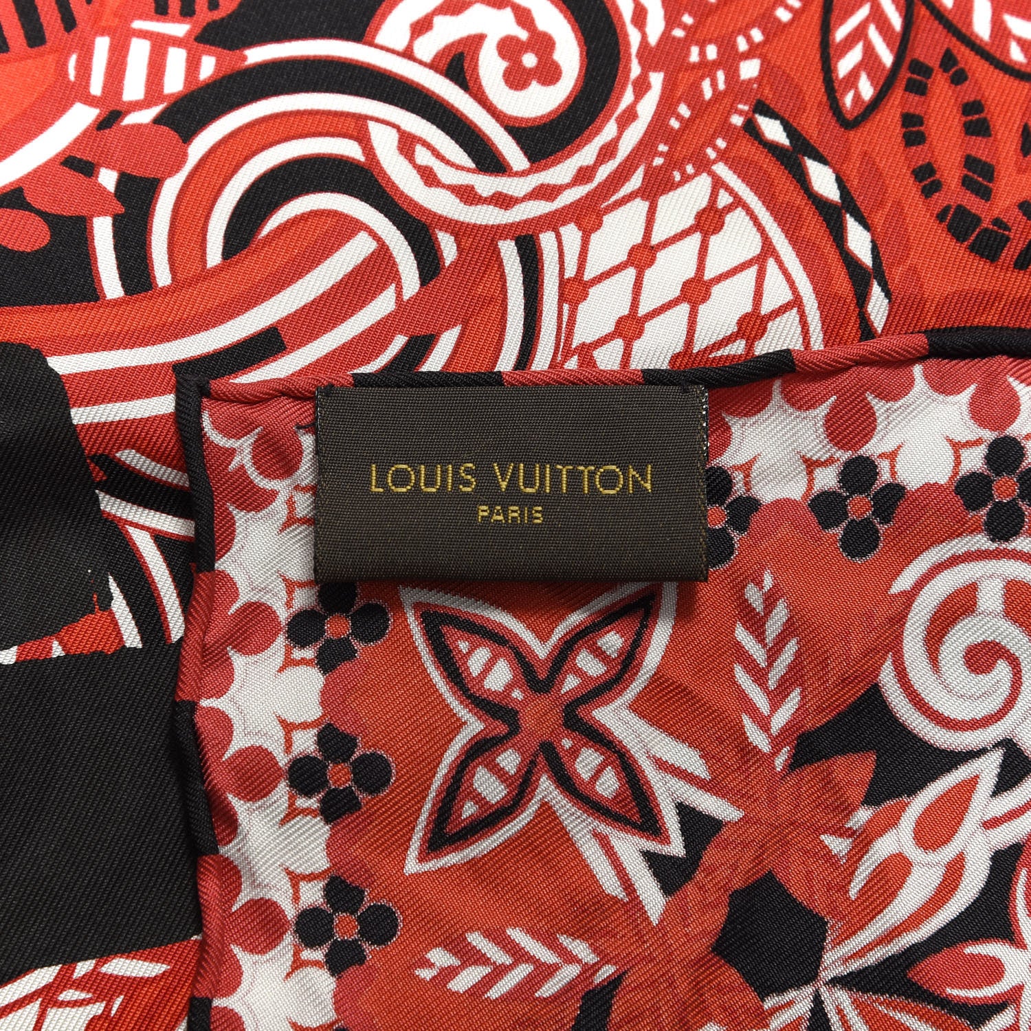 Louis Vuitton Silk LV Bandana Scarf Coquelicot 3 of 4