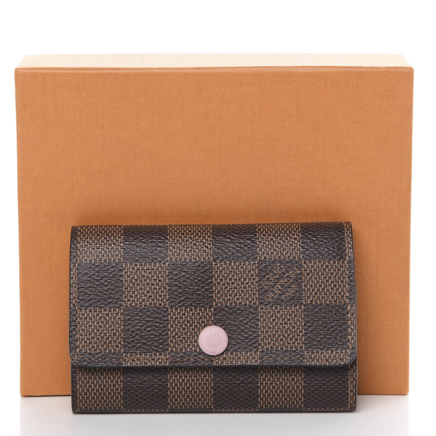 Damier Ebene Multicles 6 Key Holder Rose Ballerine