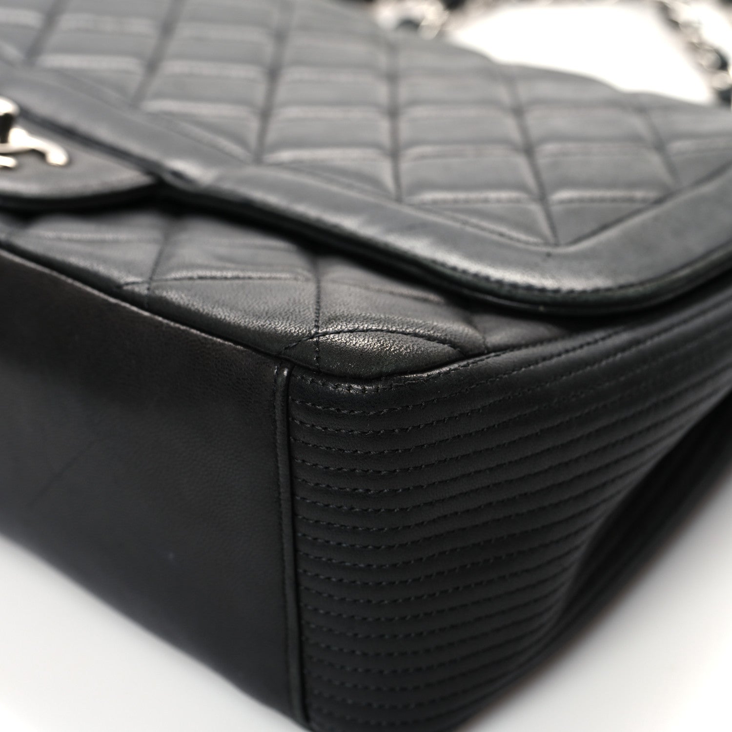 Chanel Lambskin Quilted Large Coco Rider Flap Black 10 of 15