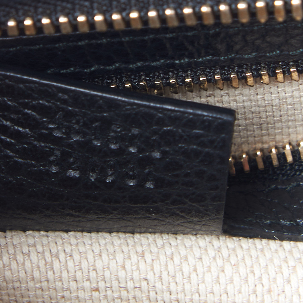 Pebbled Calfskin Medium Soho Top Handle Satchel Black