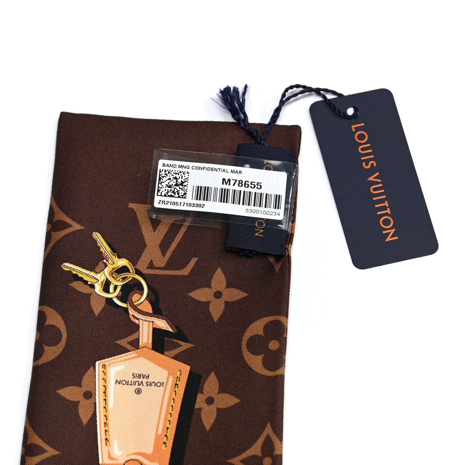 Louis Vuitton Silk Monogram Confidential Bandeau Brown 3 of 3