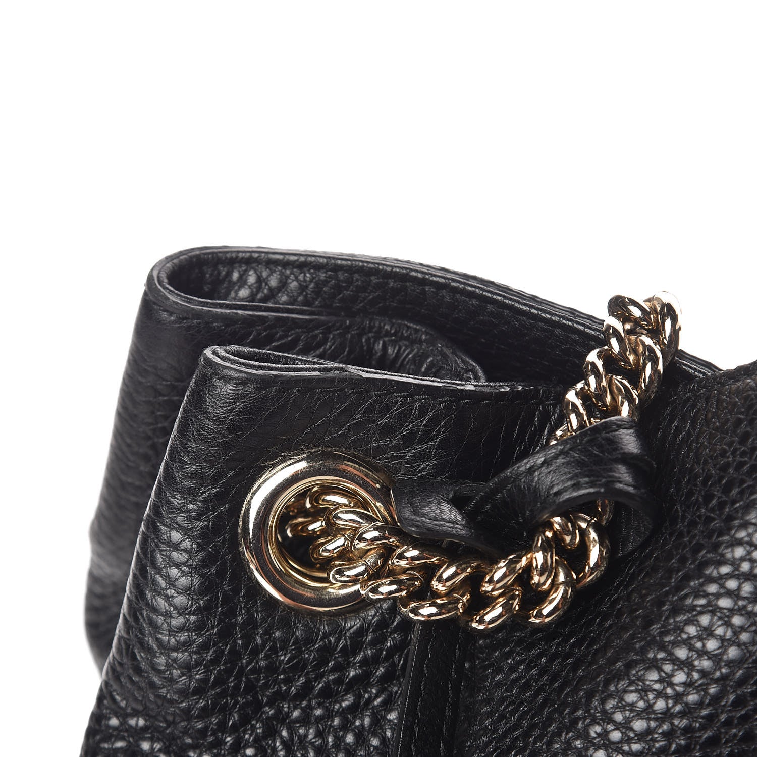 Gucci Pebbled Calfskin Medium Soho Chain Shoulder Bag Black 13 of 13