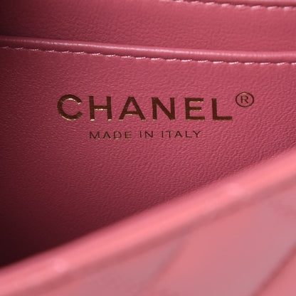 Chanel Lambskin Quilted Valentine Charms Mini Rectangular Flap Pink 6 of 7