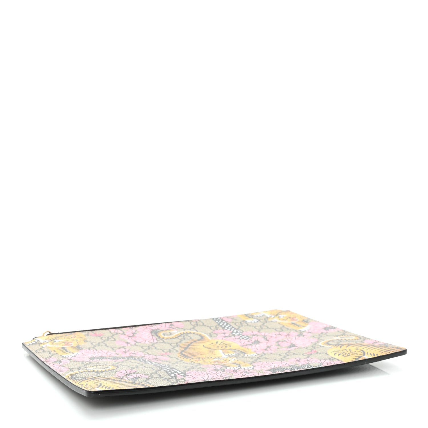 Gucci GG Supreme Monogram Bengal Zip Pouch Beige New Acero Crop Pink 4 of 10