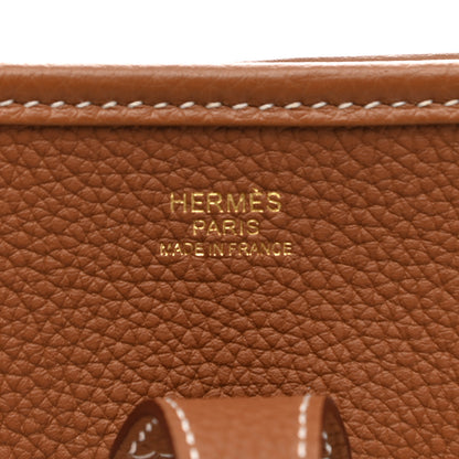 Hermes Taurillon Clemence Evelyne III PM Gold 6 of 10