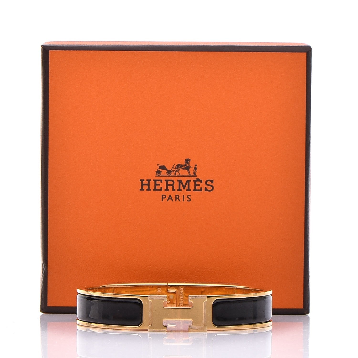 Hermes Enamel Narrow Clic Clac H Bracelet PM Black 7 of 7
