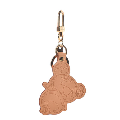 Louis Vuitton Vachetta Monogram Panda Key Ring Bag Charm 1 of 3