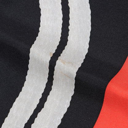 Hermes Silk Brides De Gala Scarf 90 Rouge Vif Black Creme 8 of 8