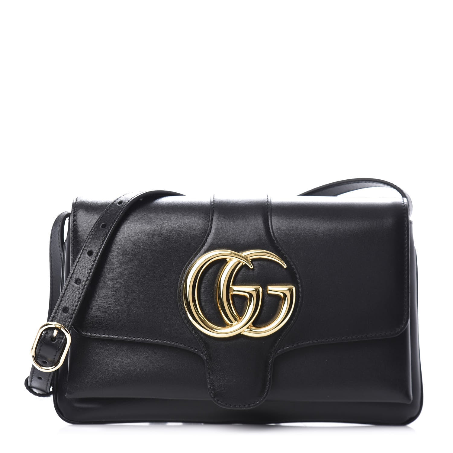 Gucci Vitello Palmellato Lux Small Arli Flap Shoulder Bag Black 1 of 10