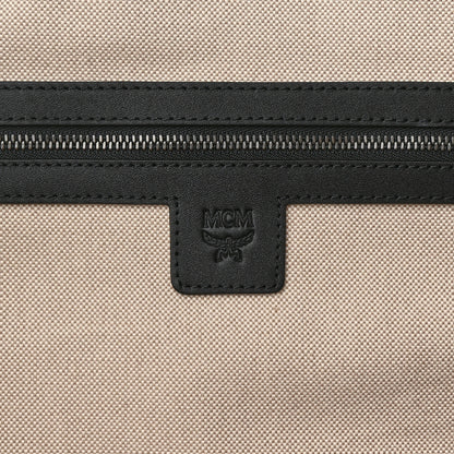 MCM Cubic Monogram Large Traveler Weekender Bag Black White 6 of 16