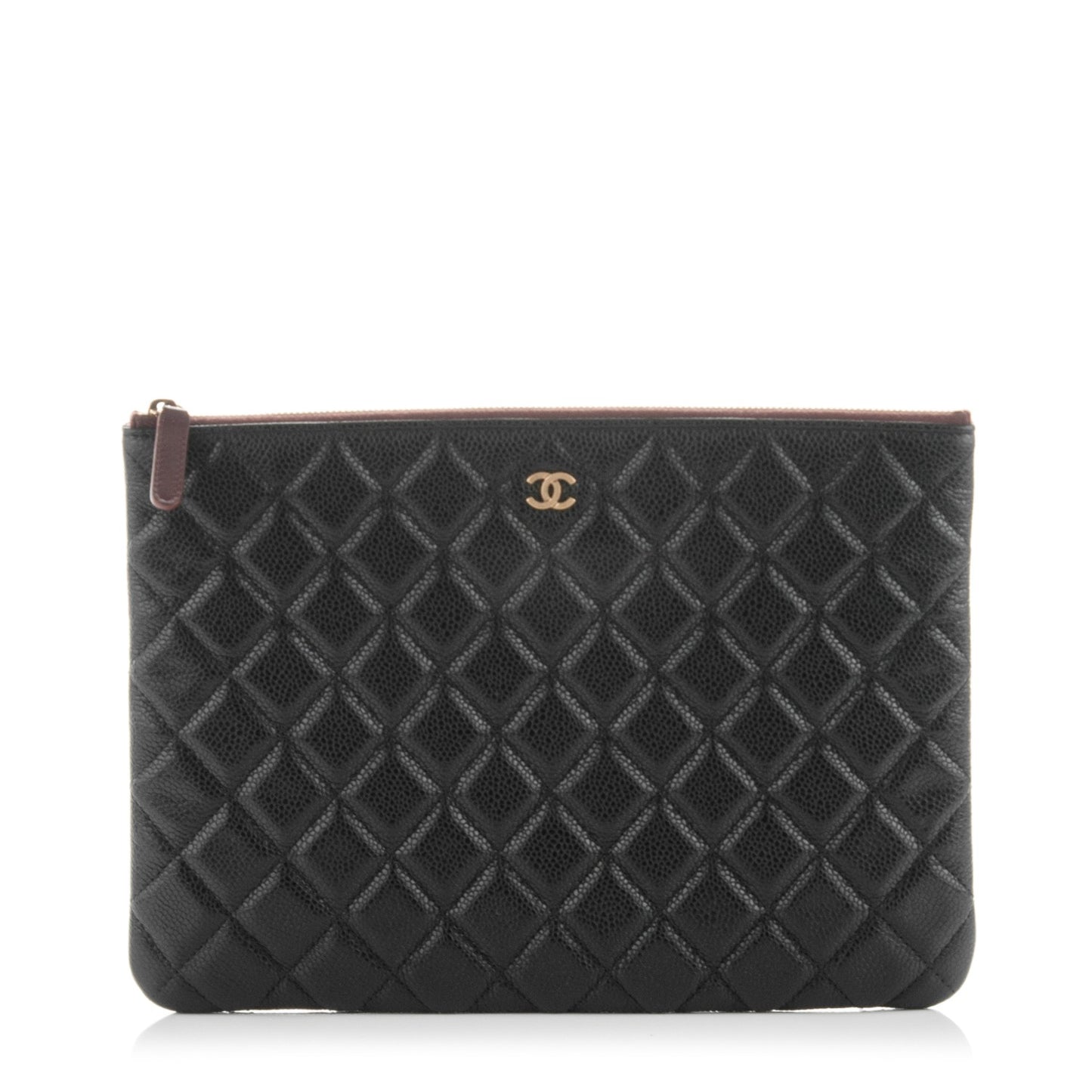 Caviar Quilted Medium Cosmetic Case Black