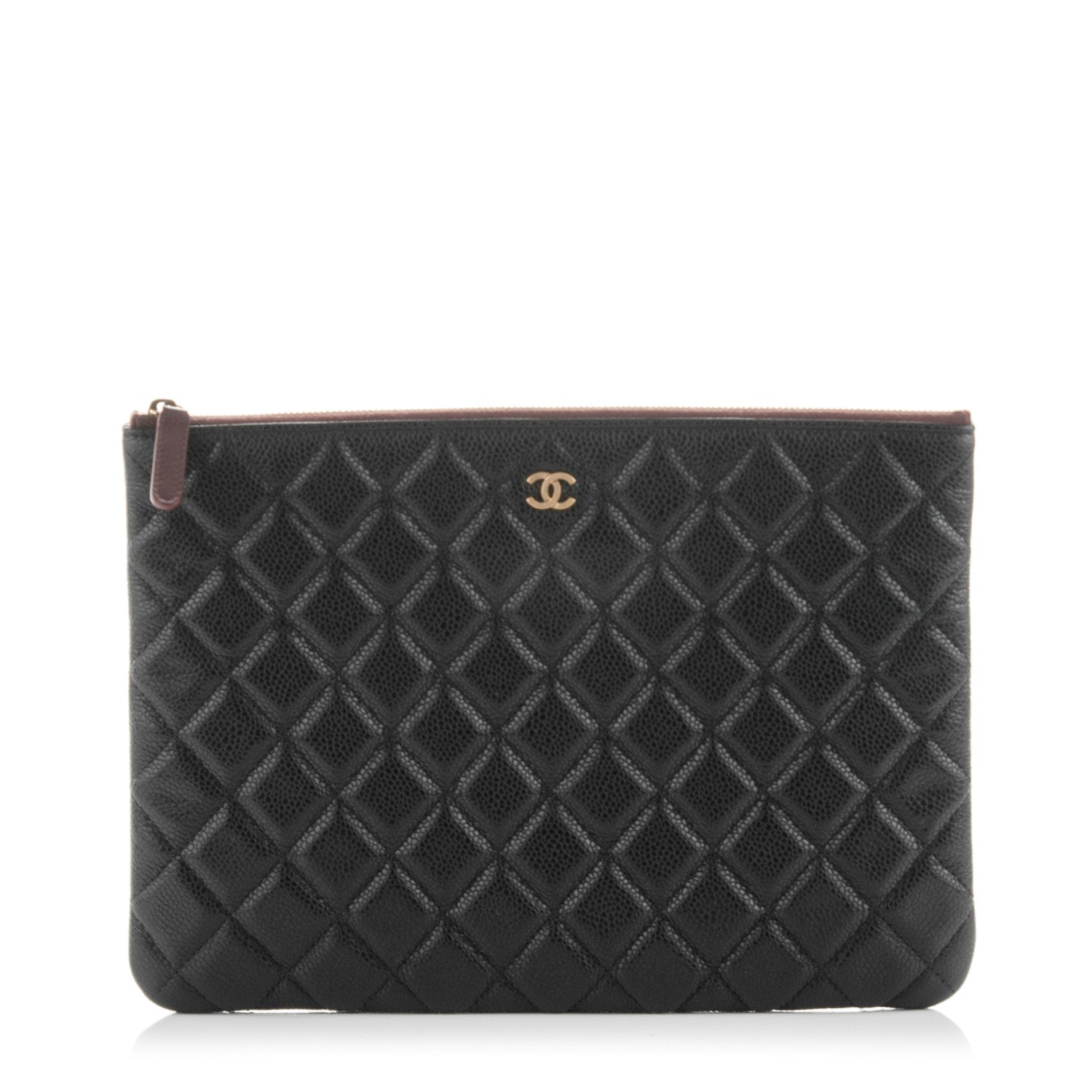 Chanel Caviar Quilted Medium Cosmetic Case Black 1 of 7