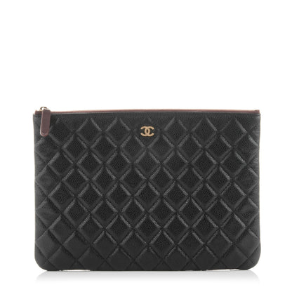 Chanel Caviar Quilted Medium Cosmetic Case Black 1 of 7