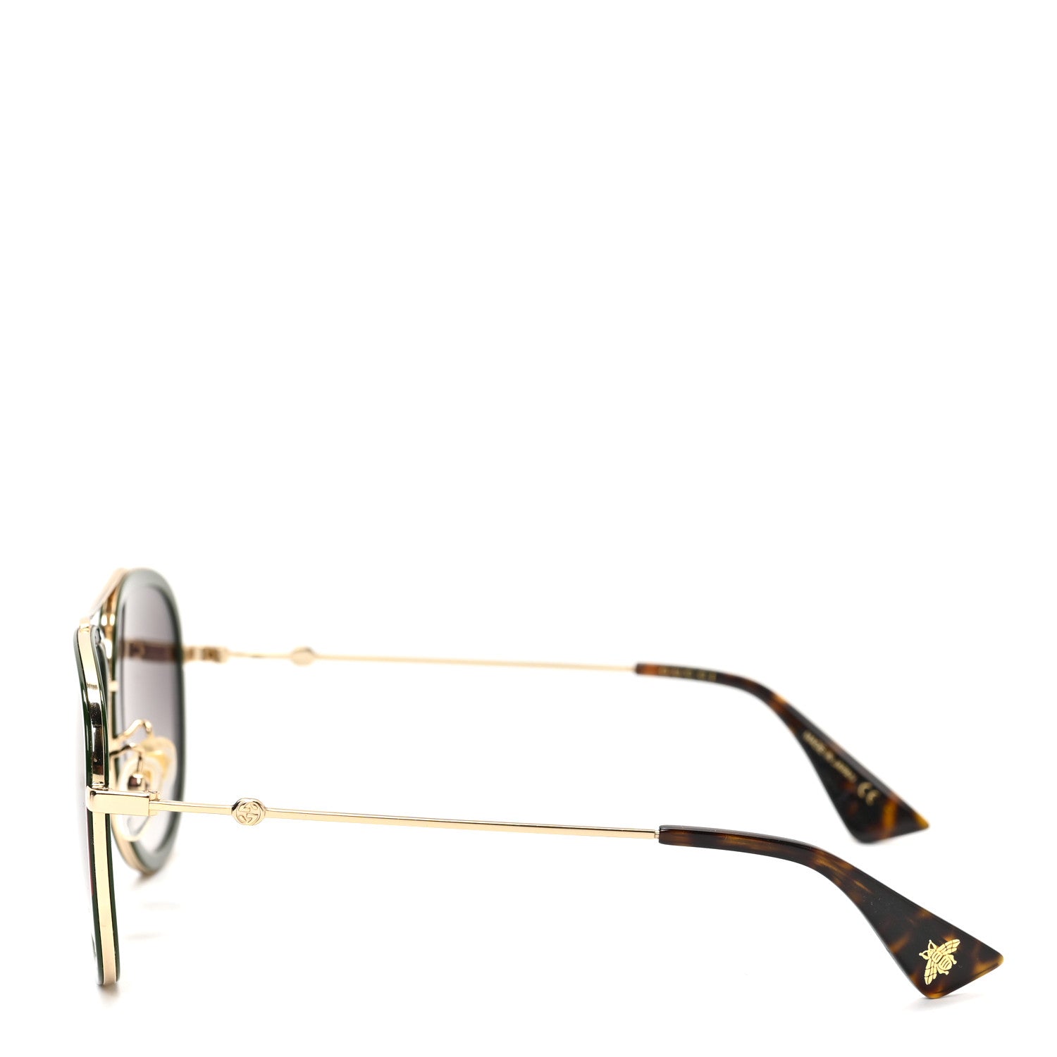 Gucci Acetate Web Aviator Sunglasses GG0062S Green Red 3 of 7