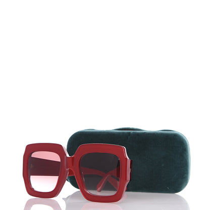 Gucci Square Web Frame GG0178S Sunglasses Red 8 of 8