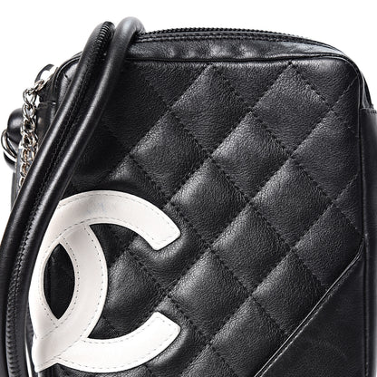 Chanel Calfskin Quilted Small Cambon Messenger Black White 7 of 10