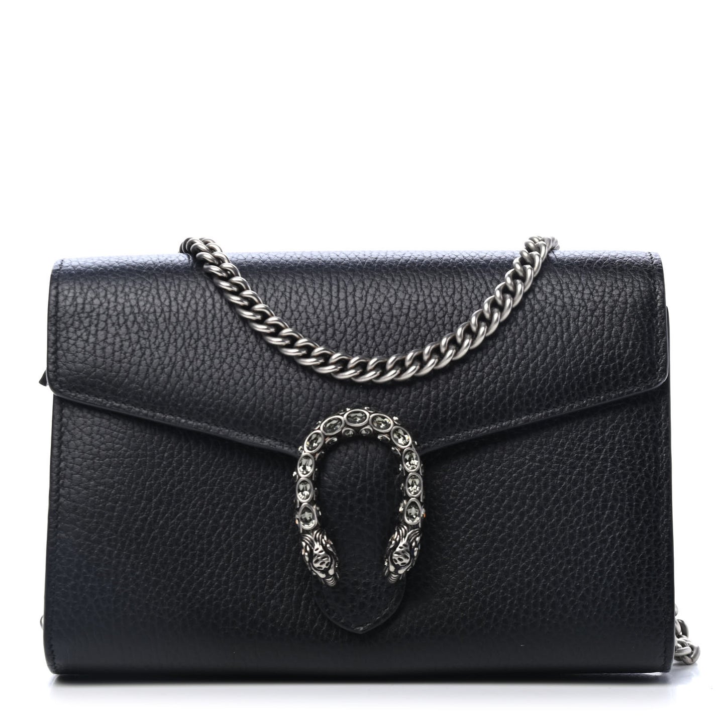 Calfskin Mini Dionysus Chain Wallet Black
