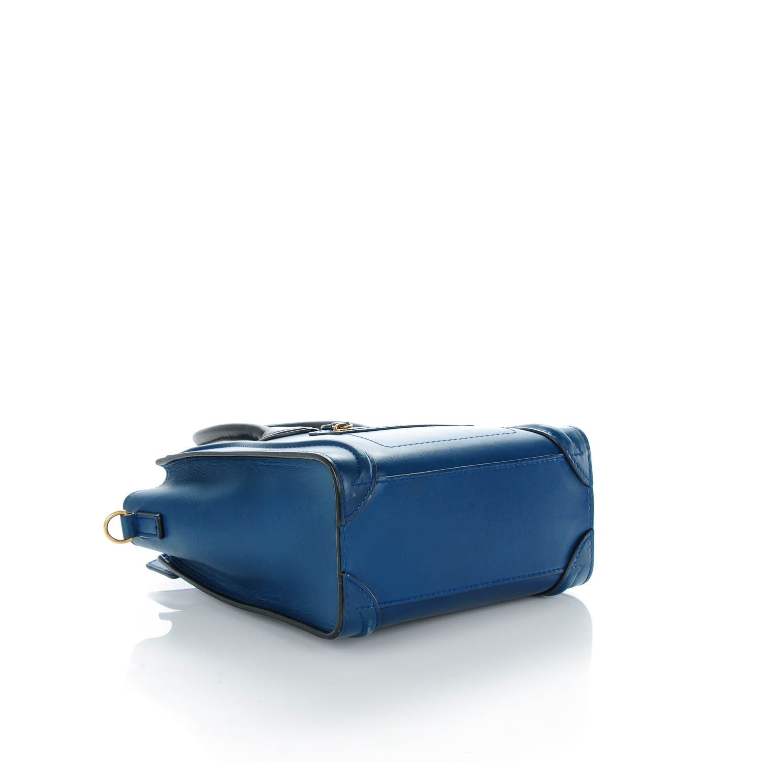 Celine Smooth Calfskin Nano Luggage Ocean Blue 4 of 12