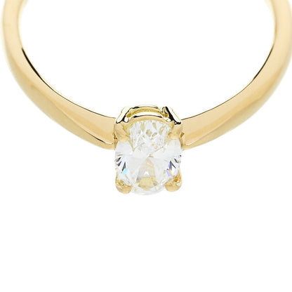 Parker & West by FASHIONPHILE 18K Yellow Gold Diamond .51ct Oval Cut Solitaire Engagement Ring  52 6 7 of 9