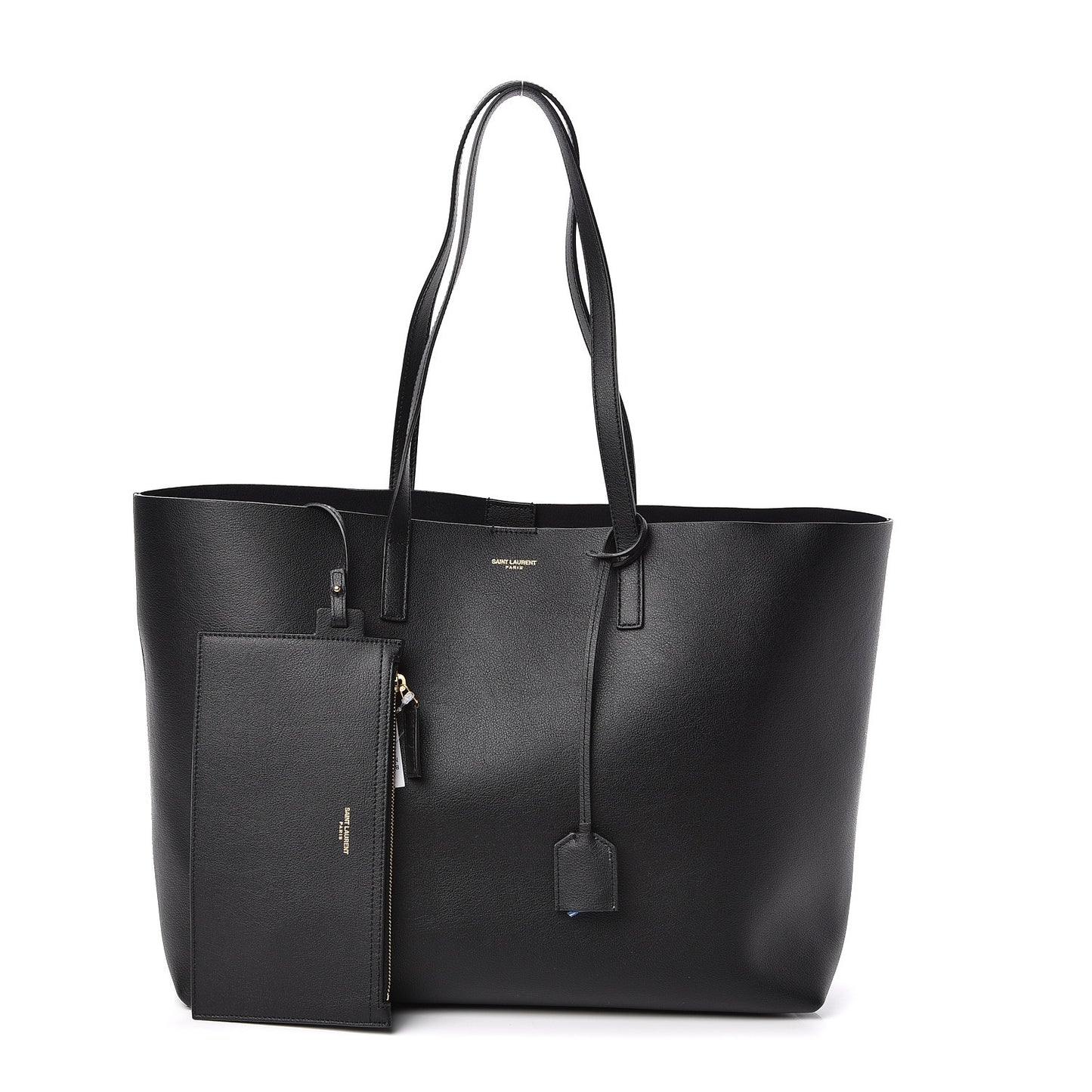 Calfskin Large Shopping Tote Black