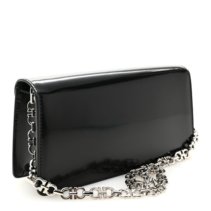 Salvatore Ferragamo Calfskin Crystal Double Gancini Mini Bag Black 3 of 9