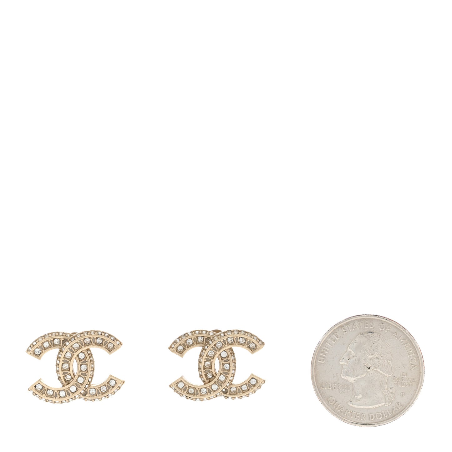 Crystal Timeless CC Earrings Gold
