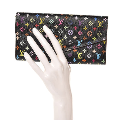 Louis Vuitton Monogram Multicolor Sarah Wallet NM Black Grenade 2 of 7