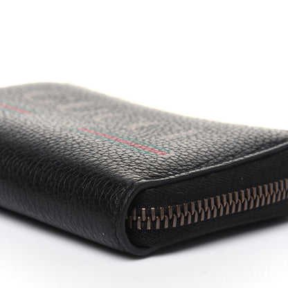 Gucci Calfskin Logo Zip Around Card Case Black 9 of 9