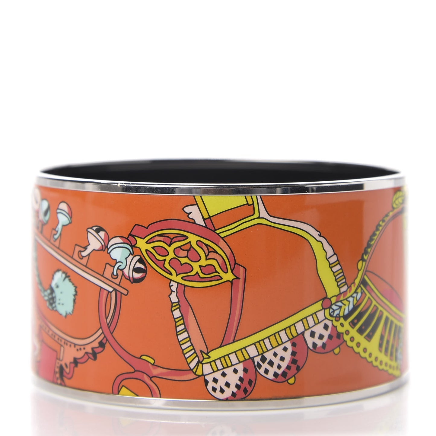 Enamel Printed Extra Wide Concours d'Etrier Bracelet 70