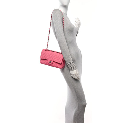 Chanel Jersey Quilted Medium Double Flap Dark Pink 2 of 10