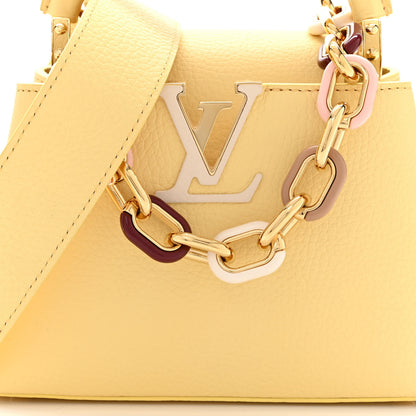 Louis Vuitton Taurillon Mini Capucines Jaune Plume 7 of 9