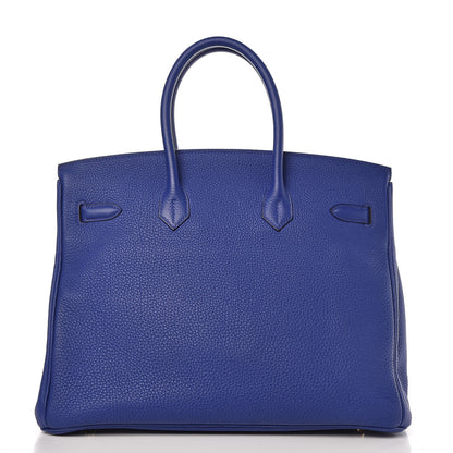 Hermes Togo Birkin 35 Bleu Electrique 5 of 32