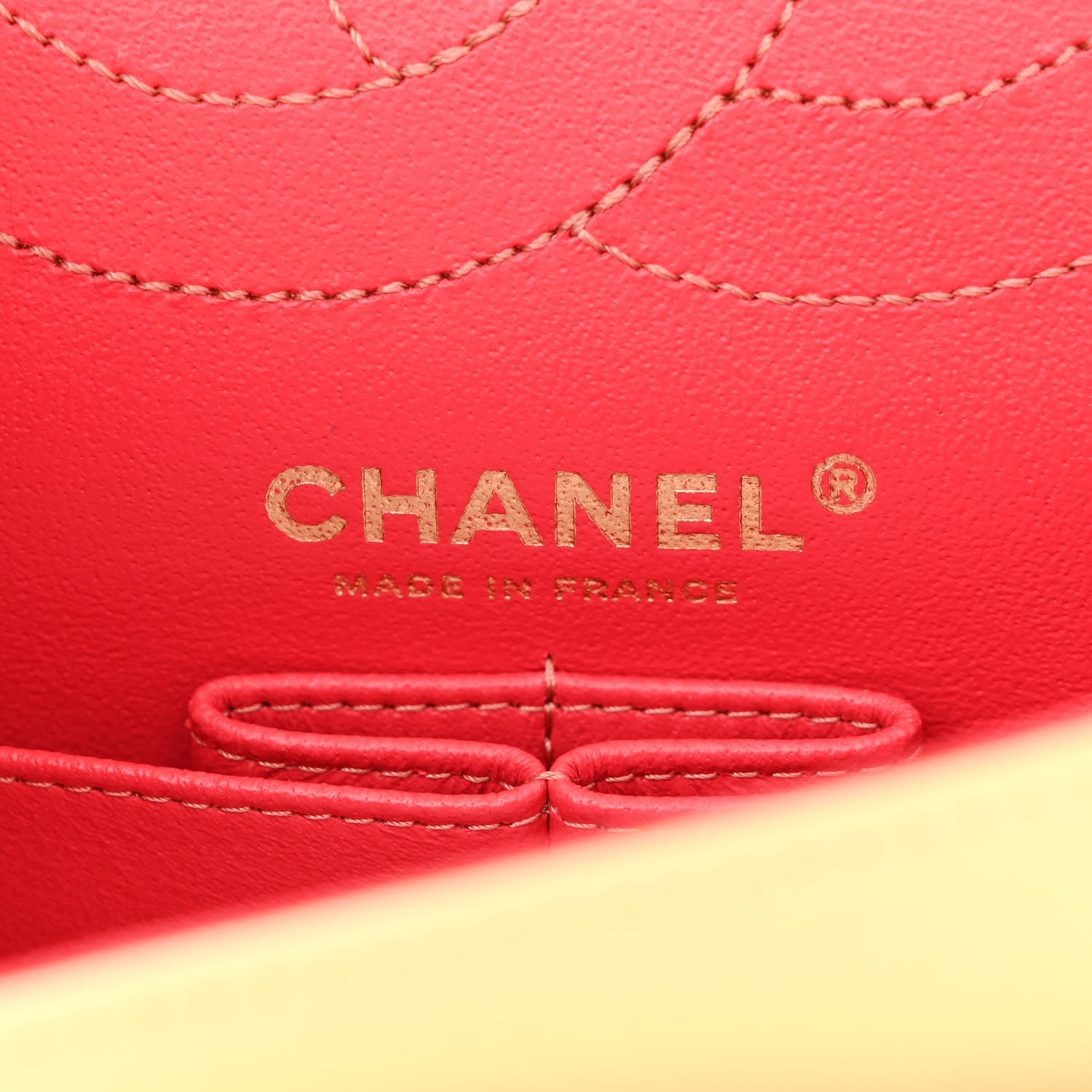Chanel Sheepskin Chevron Quilted 2.55 Reissue 225 Flap Yellow 6 of 11