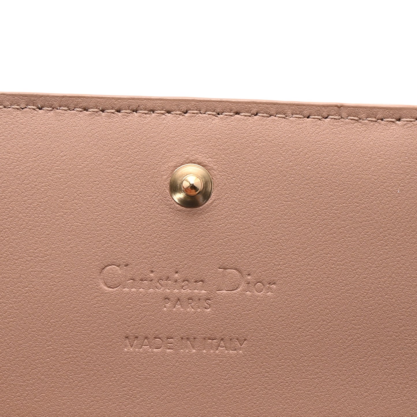 Calfskin Cannage Mini Lady Dior Wallet Fard