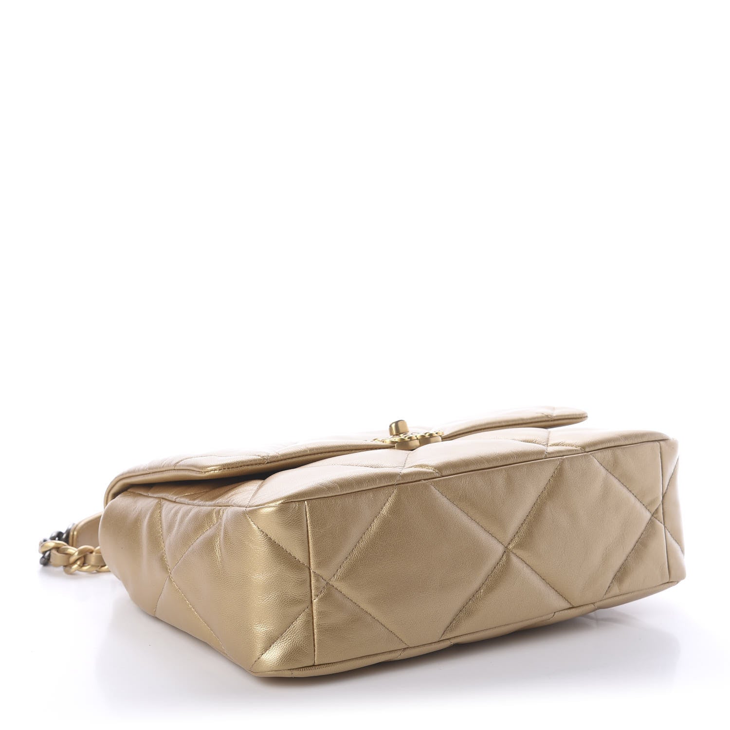 Chanel Goatskin Quilted Large 19 Flap Gold 5 of 10