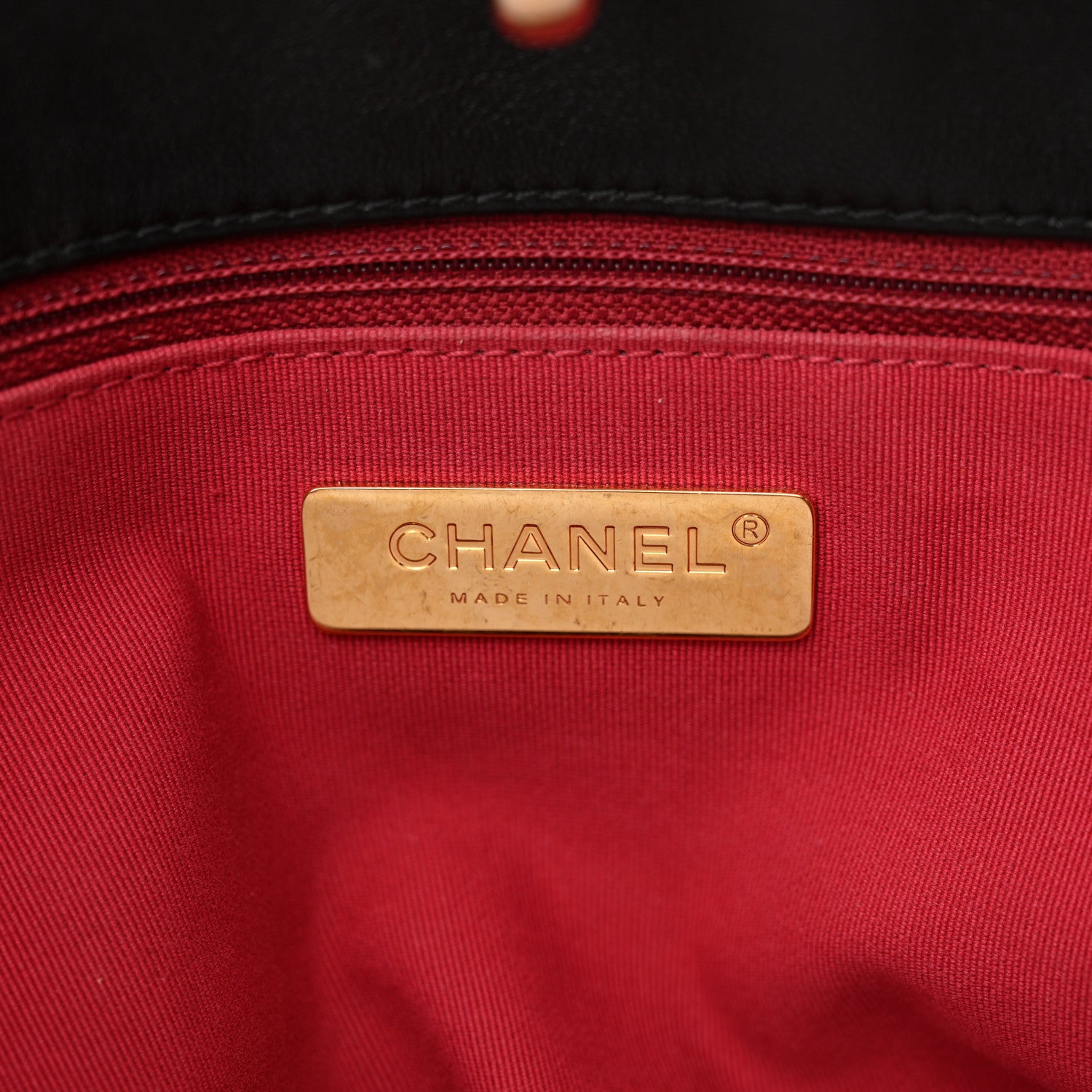 Chanel Lambskin Quilted Chanel 19 East West Shopping Bag Black 6 of 13