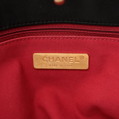 Chanel Lambskin Quilted Chanel 19 East West Shopping Bag Black 6 of 13