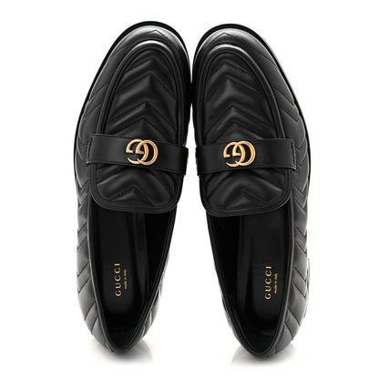 Gucci Nappa Matelasse Double G Marmont Loafers 42 Black 2 of 10