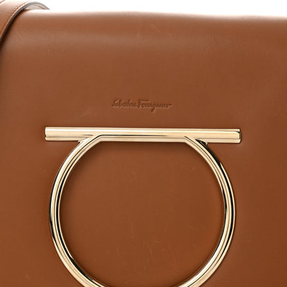 Salvatore Ferragamo Calfskin Large Vela Flap Bag Brown 8 of 12