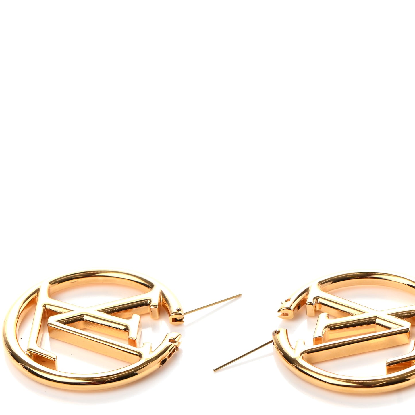 Metal Louise Hoop Earrings Gold