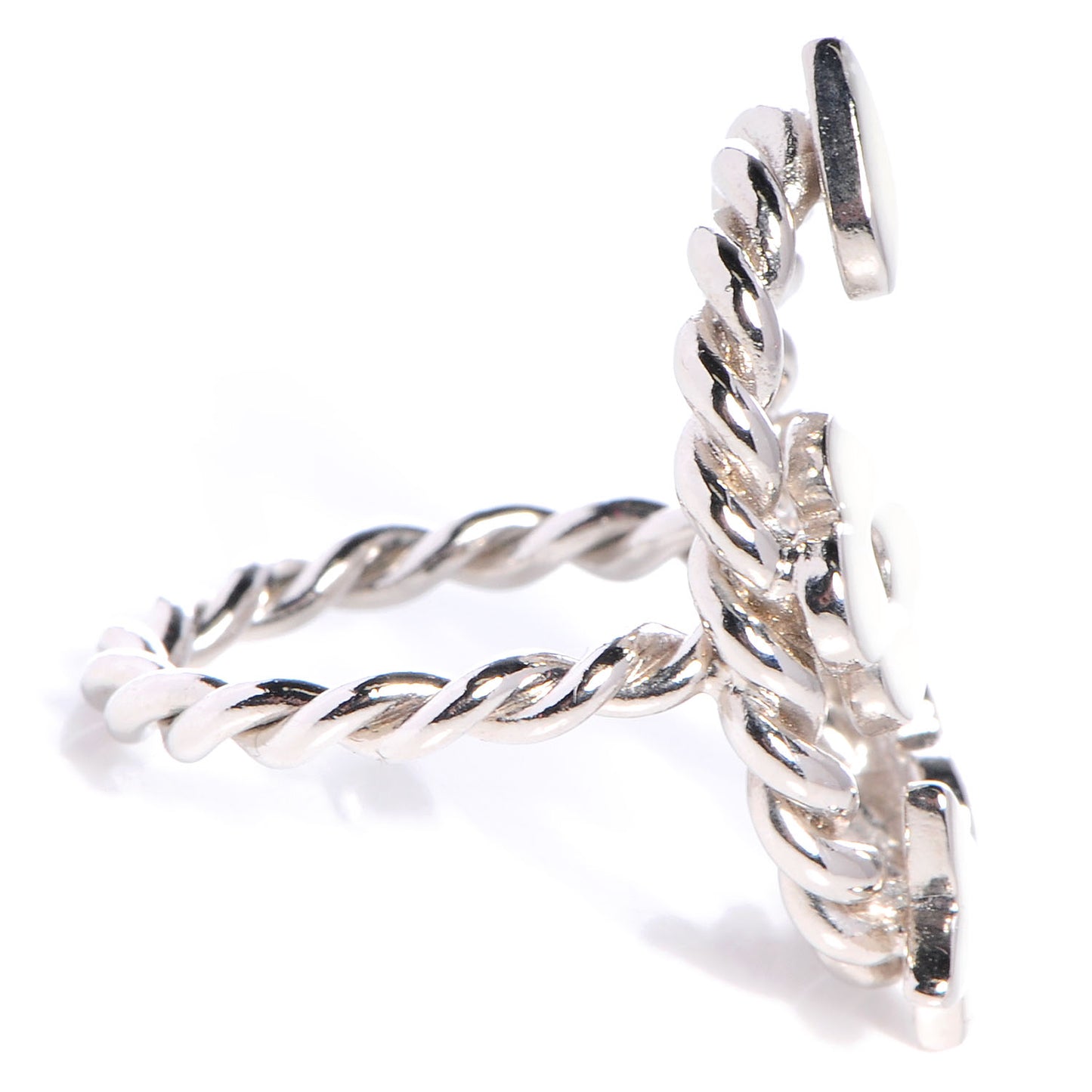 Sweet Monogram Coeurs Ring 6 White