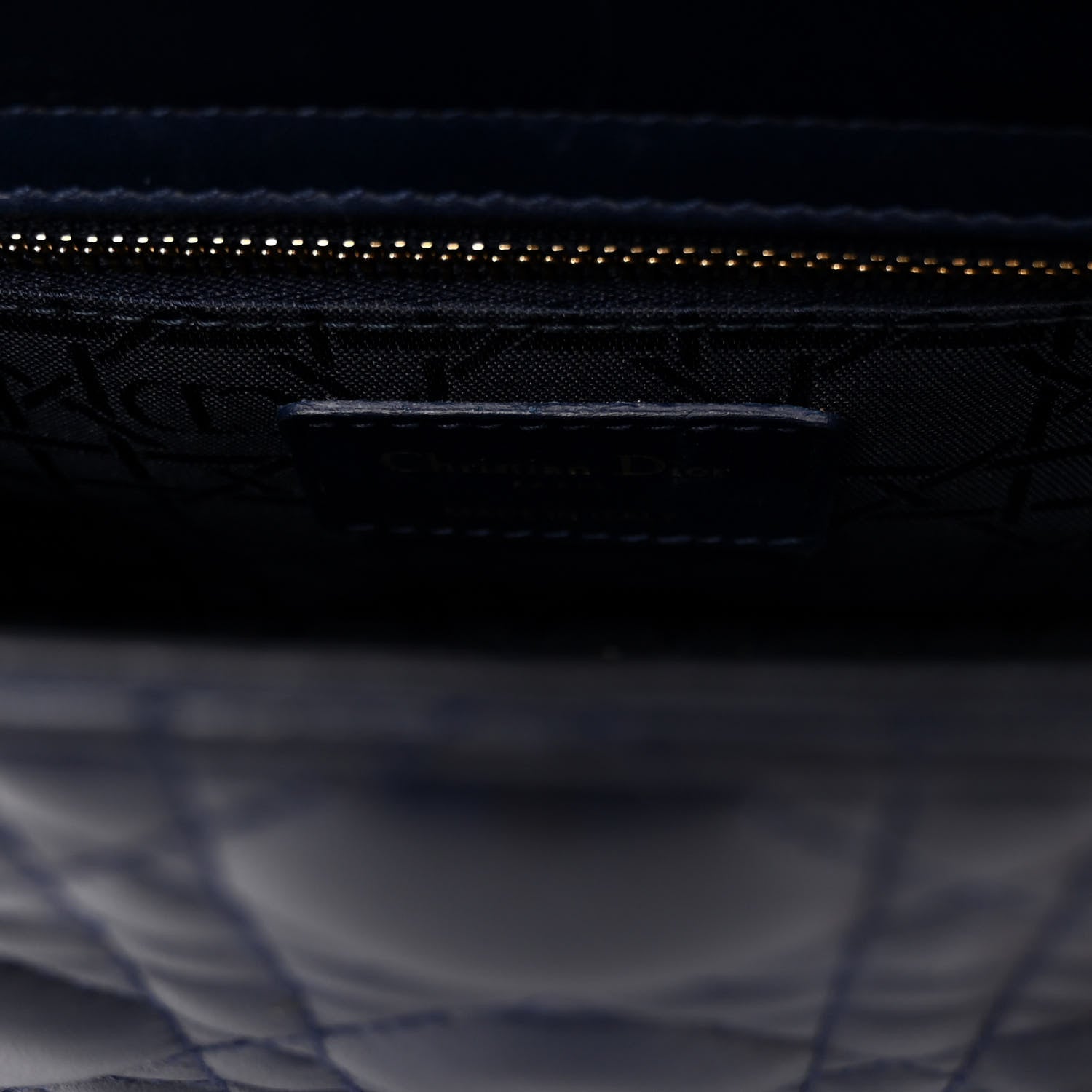 Christian Dior CHRISTIAN DIOR Lambskin Cannage Small Lucky Badges My Lady Dior Navy 6 of 9