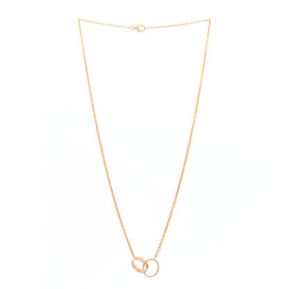 Cartier 18K Pink Gold Interlocking LOVE Necklace 3 of 6