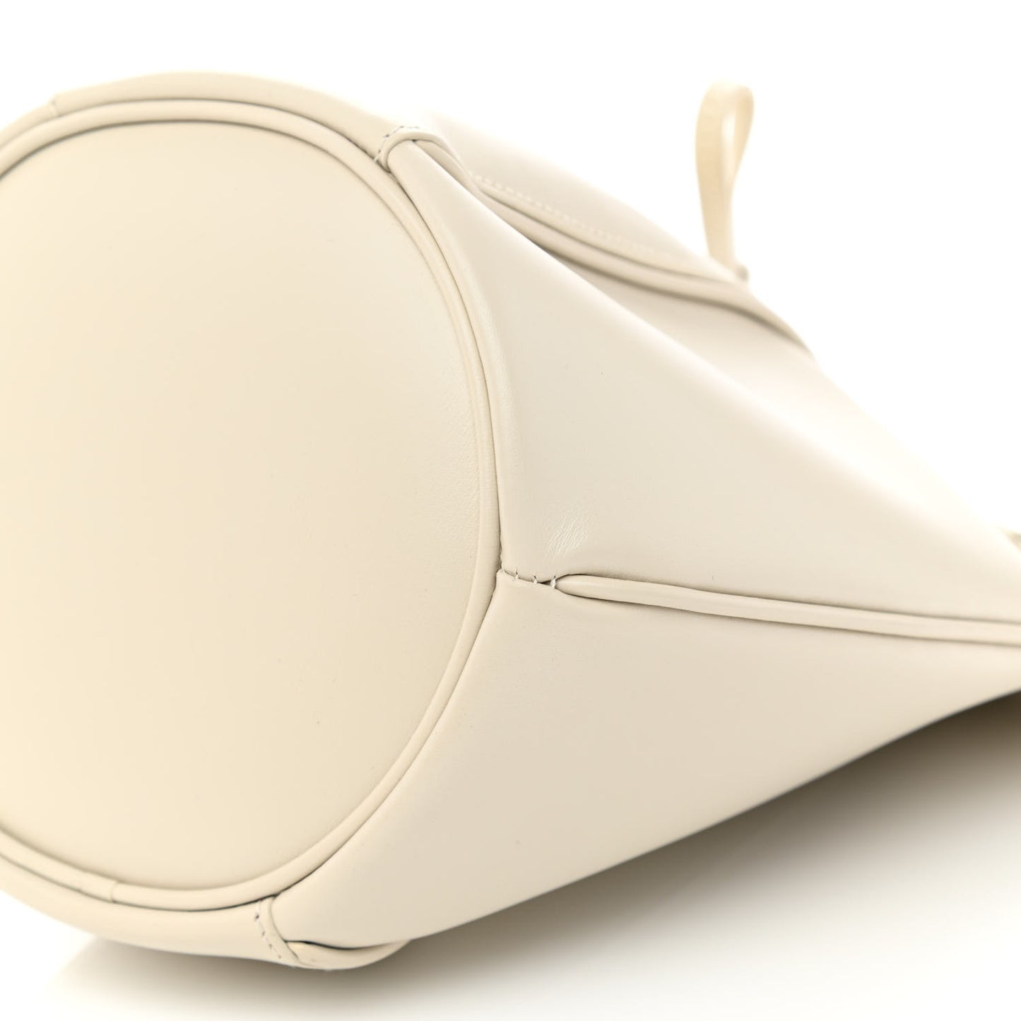 Smooth Calfskin Small Talitha Bucket Bag Vintage White