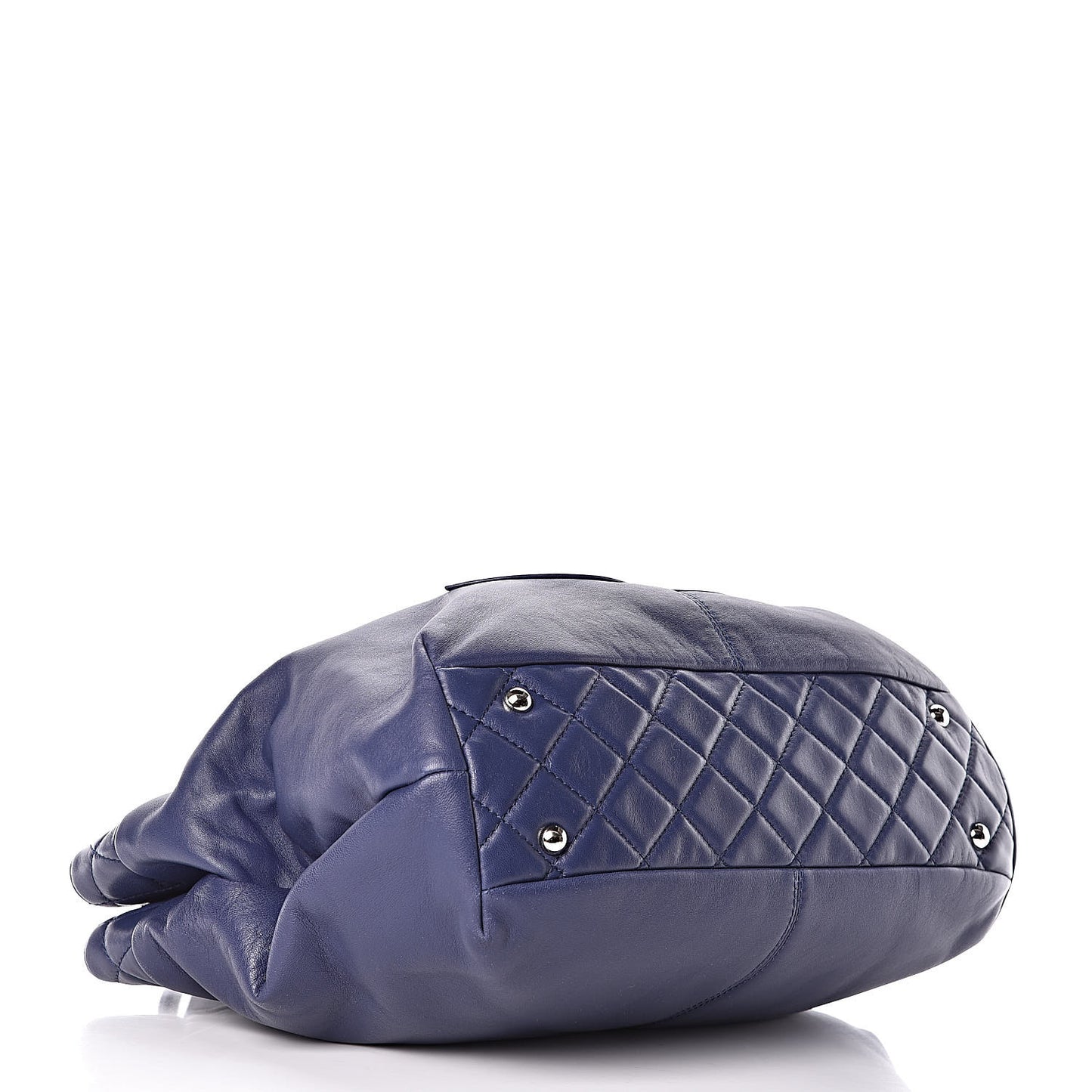 Calfskin Large Trianon Tote Navy Blue