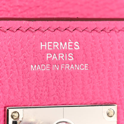 Hermes Chevre Mysore Medium Kelly Wallet Rose Shocking 7 of 11