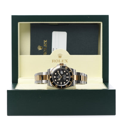 Rolex Stainless Steel 18K Yellow Gold 40mm Submariner Date Watch Black 116613LN 7 of 7