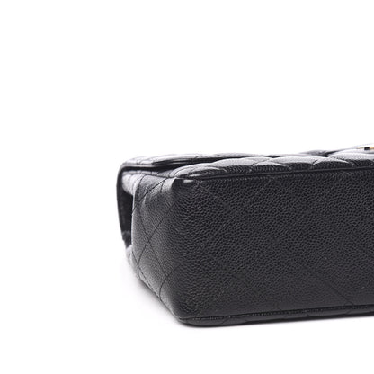 Chanel Caviar Quilted Jumbo Single Flap Black 7 of 9