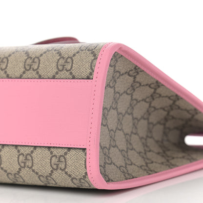 Gucci GG Supreme Monogram 3-D Strawberry Childrens Tote Beige Ebony Lotus Pink Fuxia Emerald 9 of 10