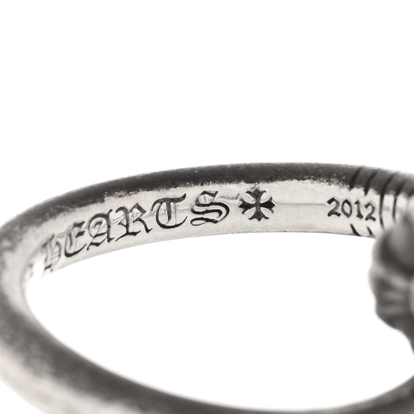 Sterling Silver Cross Ball Nail Ring 54 6.75
